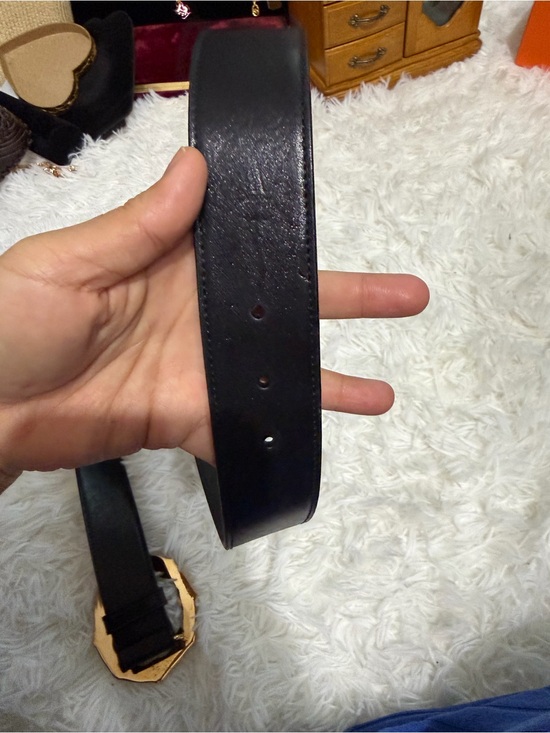 Gucci Black Leather Belt with Gold Bamboo Ring Buckle main image 4